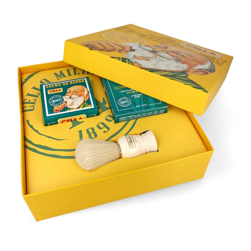 Cella BIO Geschenkset Mit After Shave Lotion, Rasierseife & Rasierpin 3 Cella BIO Geschenkset Mit After Shave Lotion, Rasierseife & Rasierpin – Bild 3