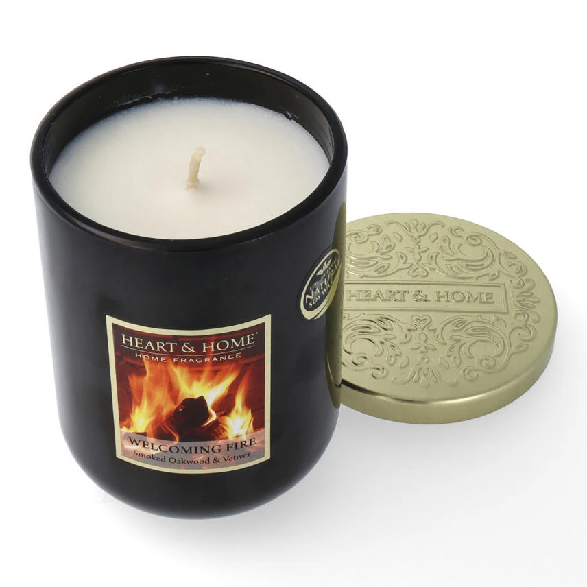 Heart & Home Welcoming Fire Duftkerze Großes Glas 340 G 2 Heart & Home Welcoming Fire Duftkerze Großes Glas 340 G – Bild 2