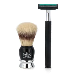 Omega Rasierset 1648.6 Pinsel Reine Borste + Rasierer -Hautpflege Duft Angebote Store omega rasierset 16486 pinsel reine borste rasierer3