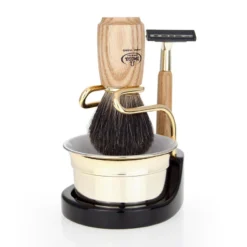 Omega Rasur-Set 6150.12 Rasierpinsel Dachshaar + Rasierschale + 2 Kli