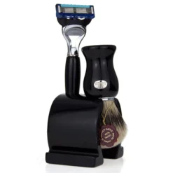 Omega Rasur-Set 6613.17 Rasierpinsel Dachs + Halter + 5 Klingen Rasie