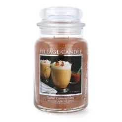 Village Candle Salted Caramel Latte Duftkerze Großes Glas 602 G