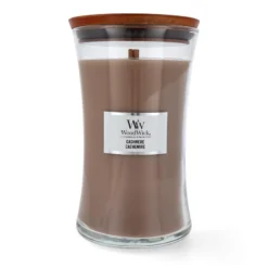 Yankee Candle WoodWick Cashmere Großes Glas Duftkerze 610 G