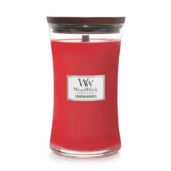 Yankee Candle WoodWick Crimson Berries Großes Glas Duftkerze 610 G