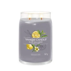 Yankee Candle Black Tea & Lemon Signature Duftkerze Großes Glas 567 G -Hautpflege Duft Angebote Store yankee candle black tea lemon signature duftkerze grosses glas 567 g2