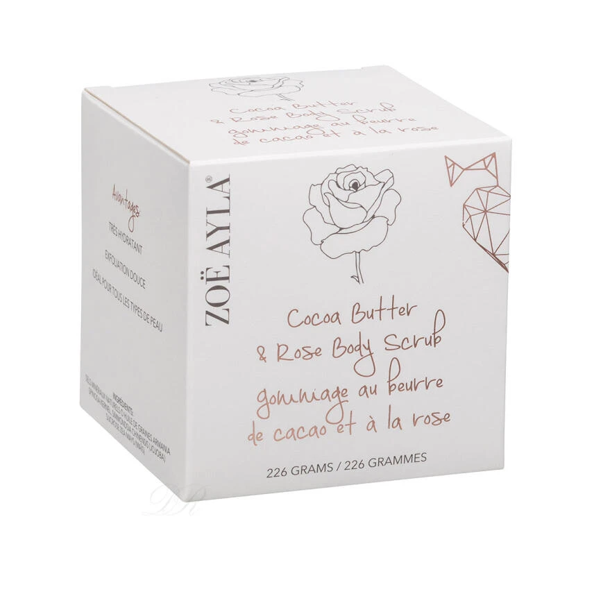 Zoë Ayla Kakaobutter & Rosen Körperpeeling 226 G 1 Zoë Ayla Kakaobutter & Rosen Körperpeeling 226 G