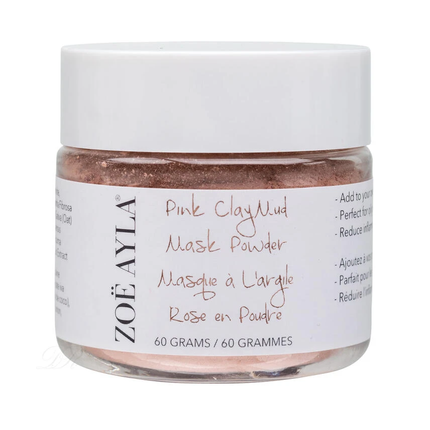 Zoë Ayla Pink Clay Mud Puder Maske 60 Ml 2 Zoë Ayla Pink Clay Mud Puder Maske 60 Ml – Bild 2